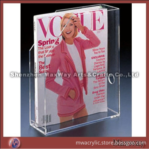 Practical Transparent Rectangle Acrylic Brochure/Leaflet/Book Display Holder/Box/Container